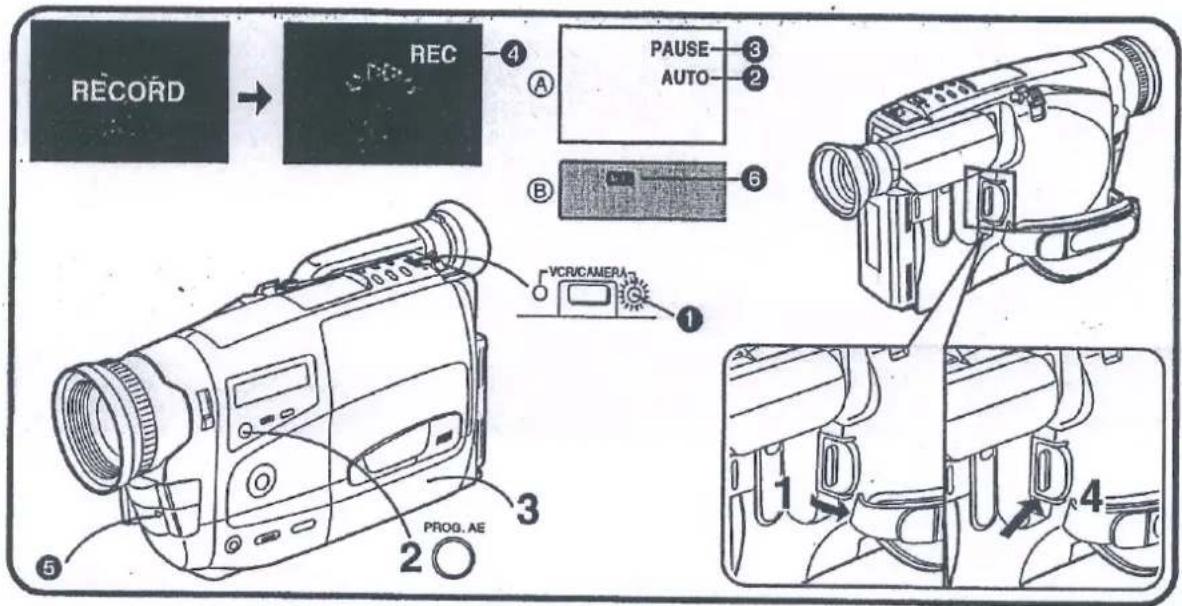 PANASONIC NV-RX67E - A beépített lítium elem töltése és egyéb szükséges működtetések: - 1