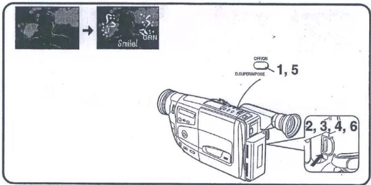 PANASONIC NV-RX67E - A saját feliratok színének kiválasztása - 2