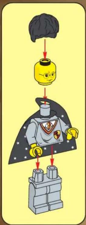 Illustration showing a LEGO figure with a head, head, and legs, connected to a yellow object with a smiling face.