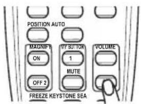 POSITION AUTO MAGNIF ON OFF 2 IY SUTION 1 MUTE VOLUME FREEZE KEYSTONE SEA