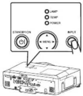 LAMP TEMP POWER STANDERSON MENU INPUT