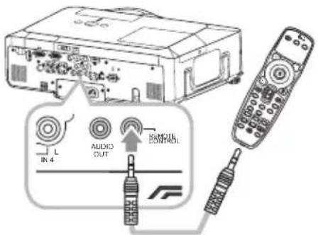 HITACHI CP-X807W - Een bedrade afstandsbediening gebruiken - 1