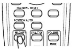 ESC MENU RESET POSITION AUTO MAGNIFY MY BUTTON VOLUME MUTE