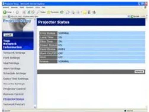 HITACHI CP-X807W - Projector Status (Projectorstatus) - 1