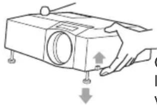 HITACHI CP-X807W - Aanpassen van de projector's verhoging - 2