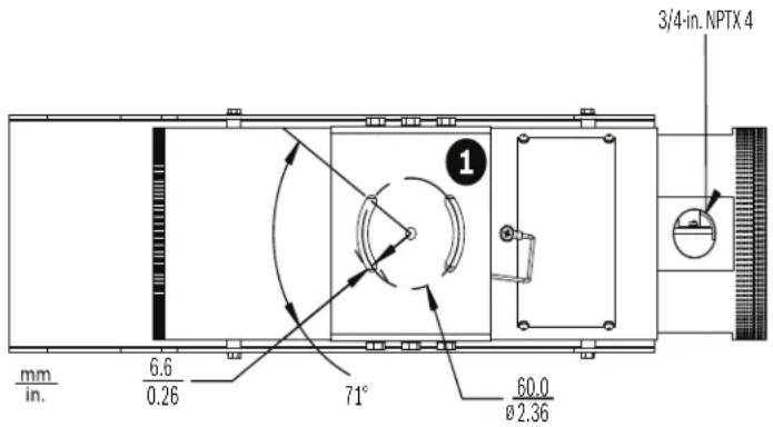 3/4-in. NPTX 4 1 mm in. 6.6 0.26 71° 60.0 Ø 2.36