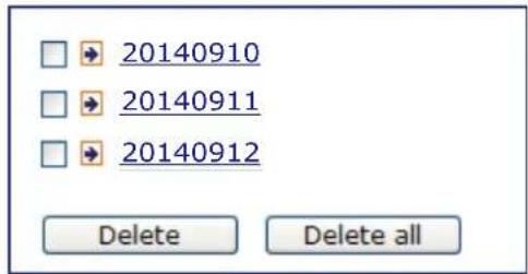 20140910 20140911 20140912 Delete Delete all