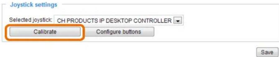 Joystick settings Selected joystick: CH PRODUCTS IP DESKTOP CONTROLLER Calibrate Configure buttons Save