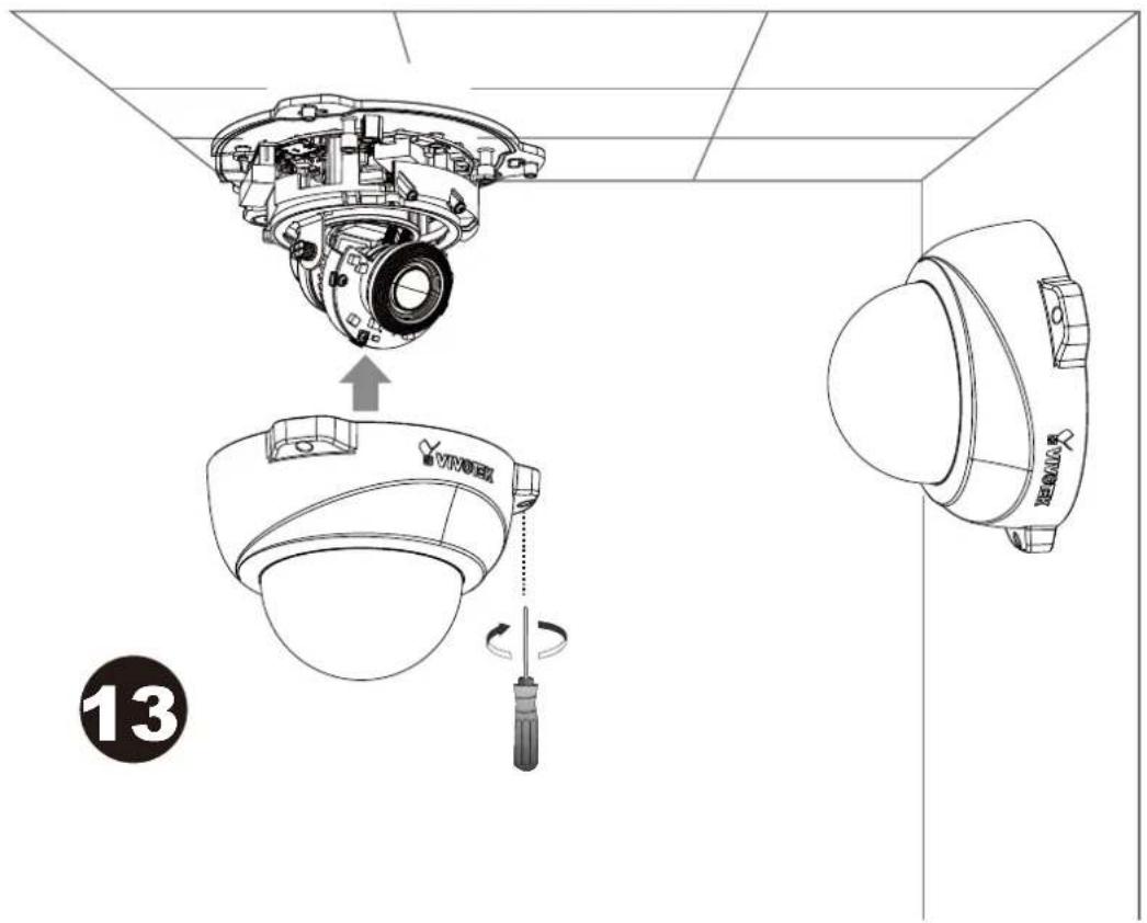 Technical diagram showing assembly of a camera module with labeled components and a numbered section marker.