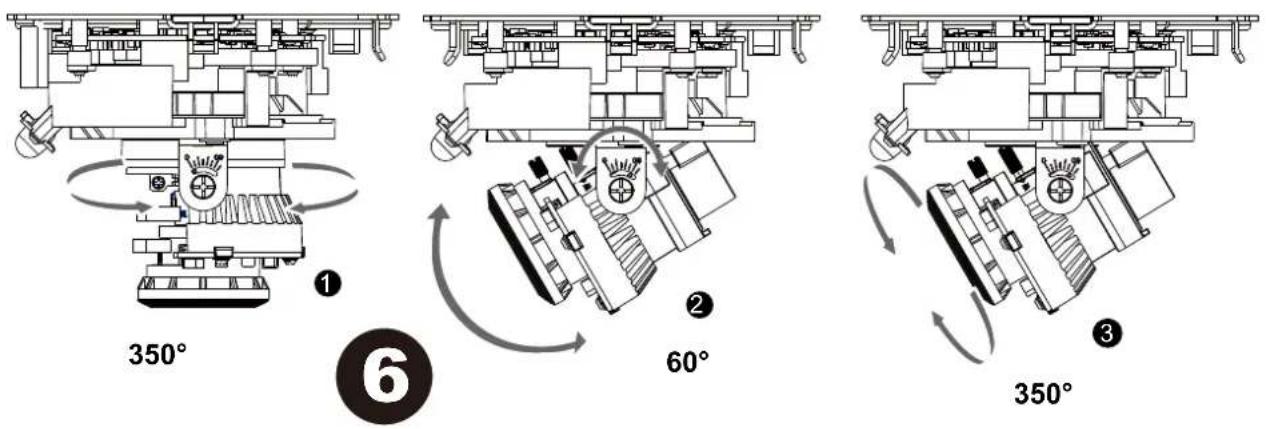 350° ① 60° ② 350°