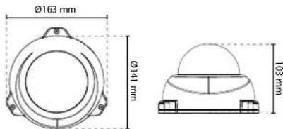 Ø163 mm Ø141 mm 103 mm