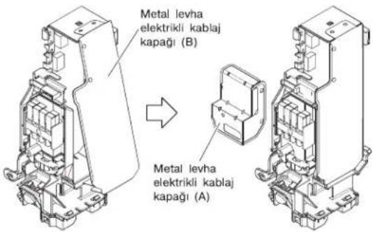 DAIKIN FTXJ25LW - - Metal levha elektrikli kablaj kapakları takma yöntemleri - 1