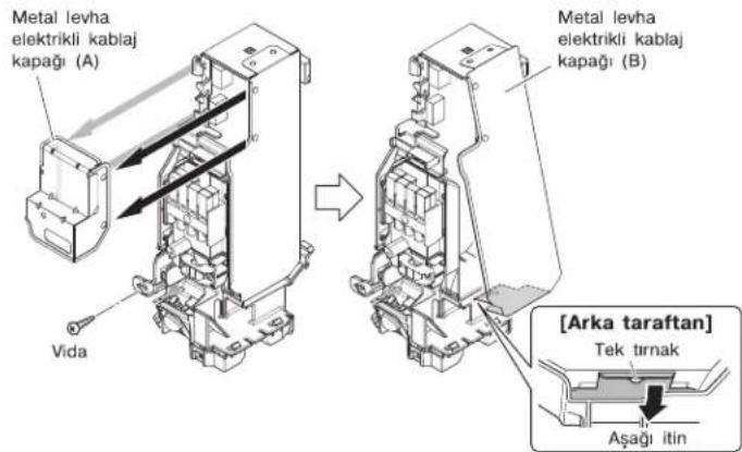 DAIKIN FTXJ25LW - - Metal levha elektrikli kablaj kapakları çıkarma yöntemleri - 1