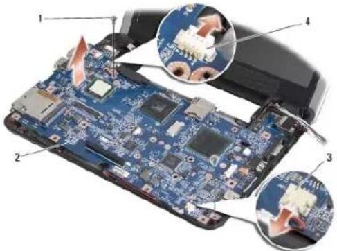 DELL Inspiron Mini 9 - Melepaskan Board Sistem - 1