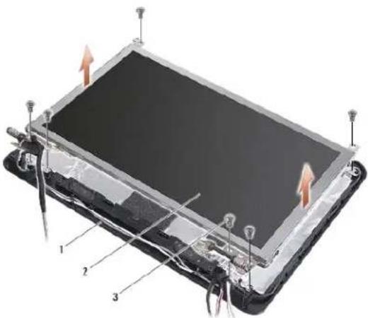 DELL Inspiron Mini 9 - Melepaskan Panel Display - 1