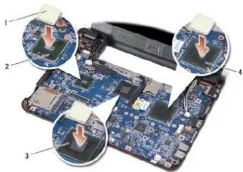 DELL Inspiron Mini 9 - Memasang Kembali Board Sistem - 1