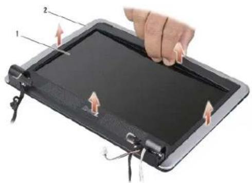 DELL Inspiron Mini 9 - Melepaskan Bezel Display - 2