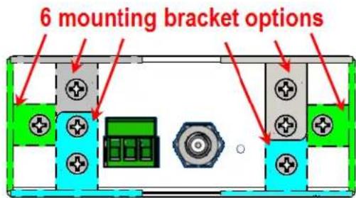 6 mounting bracket options