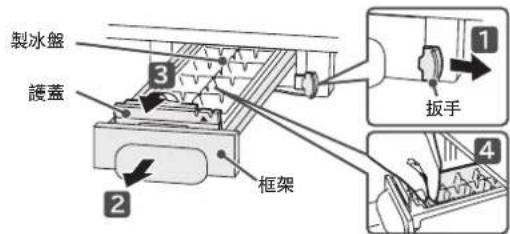 HITACHI R-D6800N - 打開製冰室門,取出製冰盤 - 1