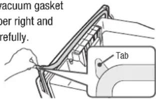 HITACHI R-D6800N - Remove the vacuum gasket from the Vacuum Case. - 1