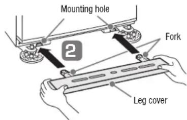 HITACHI R-D6800N - Adjusting the refrigerator adjustable mount to keep it level - 2