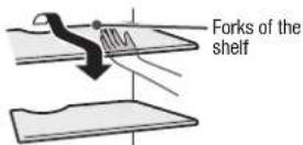HITACHI R-D6800N - Height adjustable upper and middle shelf (Glass shelf) - 2