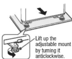 HITACHI R-D6800N - Float the Adjustable mounts from the floor and draw the refrigerator straight. - 1