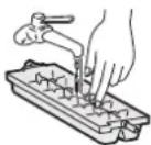 HITACHI R-D6800N - Empty the ice tray and wash it lightly in the stream. - 1
