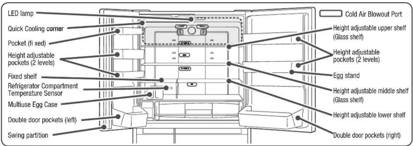 HITACHI R-D6800N - REFRIGERATOR COMPARTMENT - 2