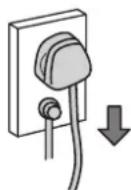 HITACHI R-D6800N - Handling the power and power cable - 7