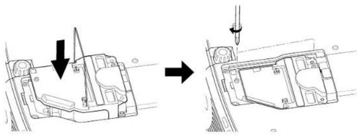 TOSHIBA TLP791 - Load a new lamp. - 1