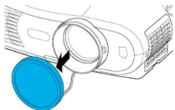 TOSHIBA TLP791 - Take off the lens cover. - 1