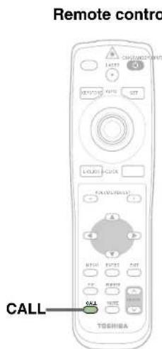 Remote control CALL TOSHIBA