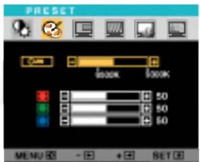 PRESET BOOK BOOK 50 50 50 MENU - + SET