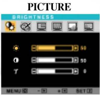 LG L1530SBNT - Pilihan dan Penyesuaian On Screen Display (OSD) - 1