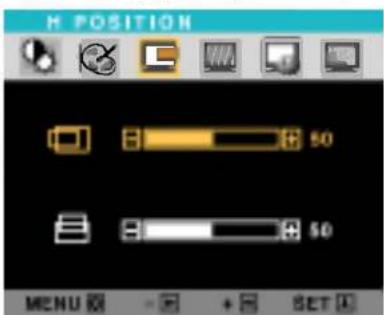 H POSITION 50 50 MENU - + SET