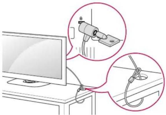 LG 39LP560H - 使用 Kensington 安全系统(可选) - 1