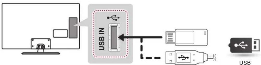 LG 39LP560H - 连接 USB 设备 - 1