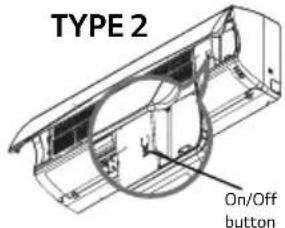 LG D09YXA - OPERATING THE AIR CONDITIONER WITHOUT THE REMOTE CONTROL - 3