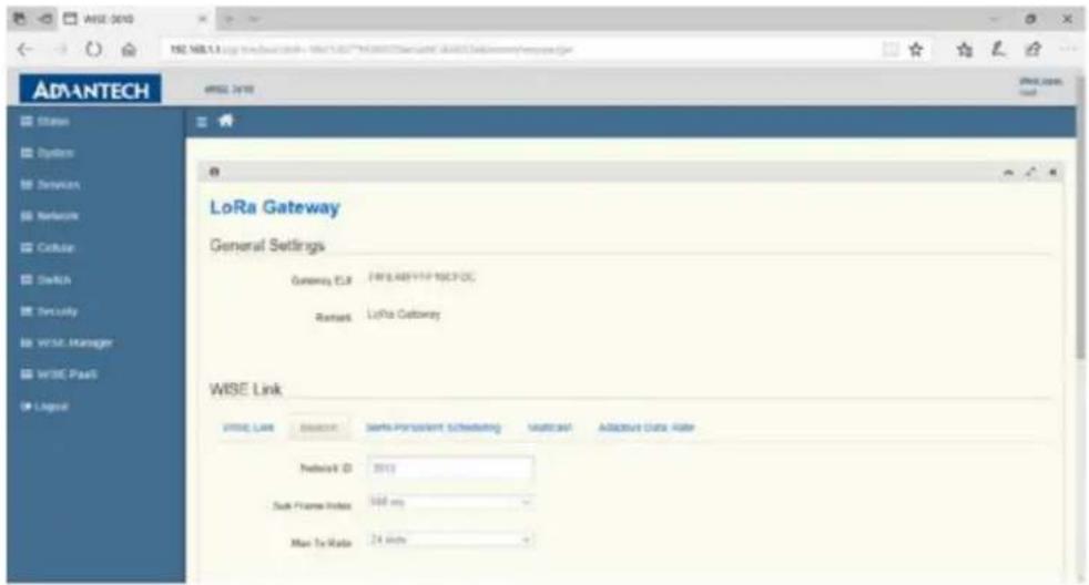 WISE 2019 WISE Gateway General Settings Gateway: EJB Link: WiRABYYIE SEC/DC Remark: LoRa Gateway WISE Link WISE Link Network ID: 2019 Sub Frame Index: 168 ms Max Tx Rate: 74 MHz WISE 2019 WISE 2019 WISE 2019 WISE 2019 WISE 2019 WISE 2019 WISE 2019 WISE 2019 WISE 2019 WISE 2019 WISE 2019 WISE 2019 WISE 2019 WISE Link Network ID: 2019 Sub Frame Index: 168 ms Max Tx Rate: 74 MHz