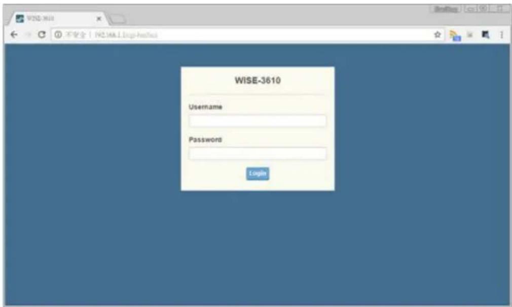 WISE-3610 Username Password Login