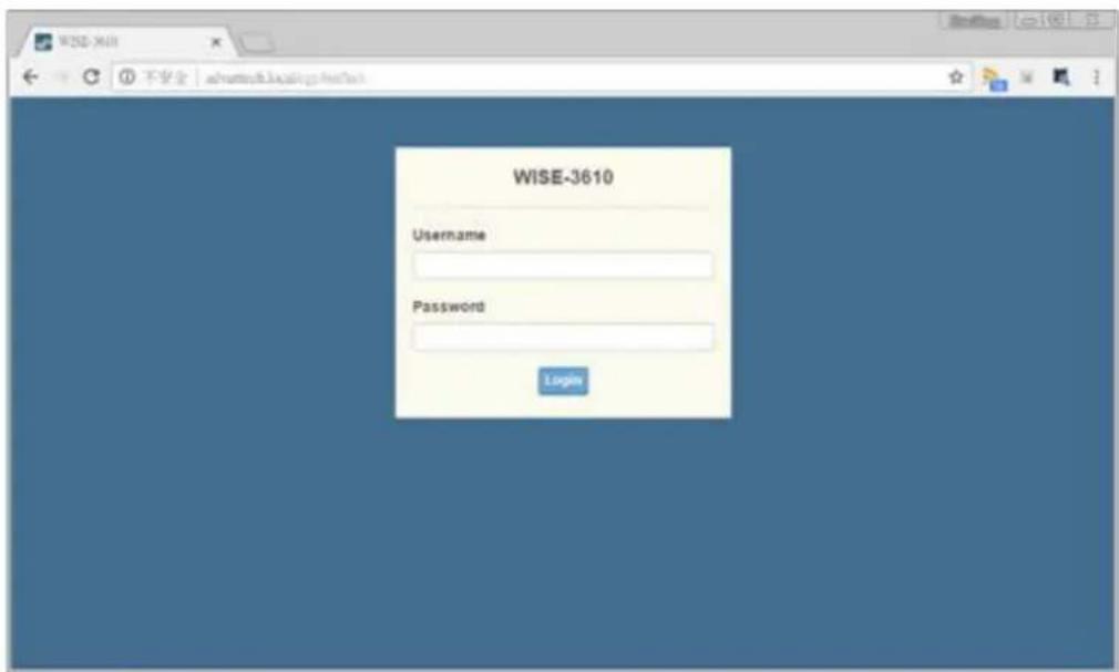WISE-3610 Username Password Login
