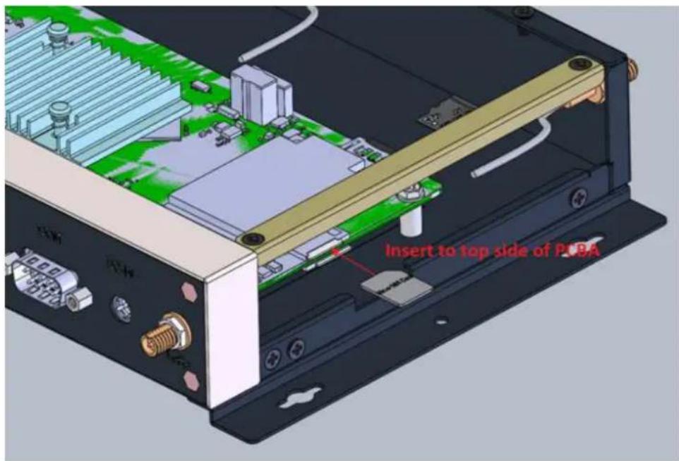 Insert to top side of PCBA