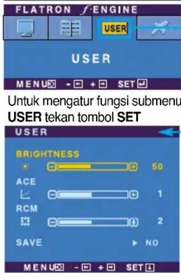 LG L196WTP - Menu utama Submenu Deskripsi - 2