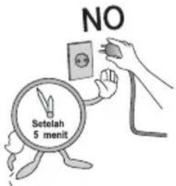 NO Setelah 5 menit