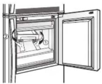 LG GC-H502HLHN - Cara memasang keranjang Home Bar - 2