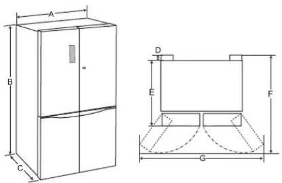 LG GC-M247UGBW - Dimensi dan Spasi - 1