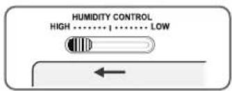 HUMIDITY CONTROL HIGH ....... | ....... LOW