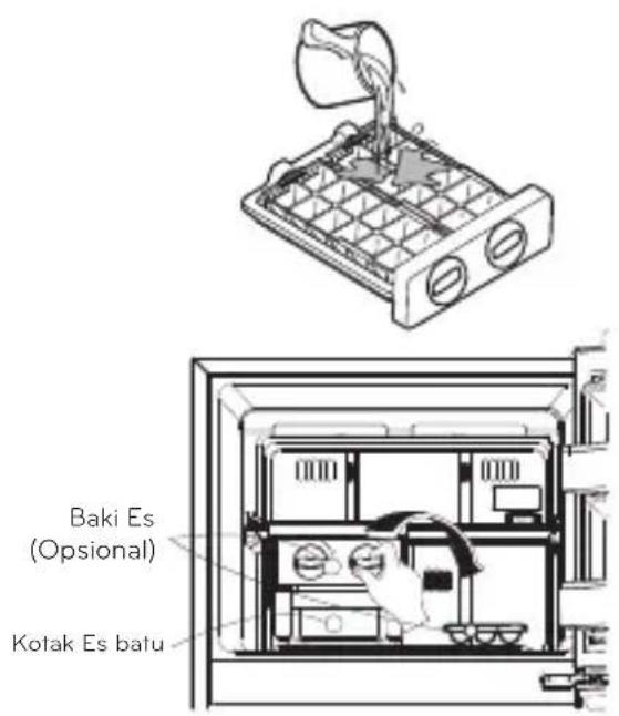 Baki Es (Opsional) Kotak Es batu