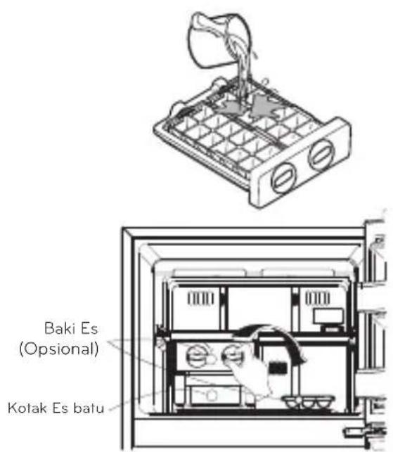 Baki Es (Opsional) Kotak Es batu